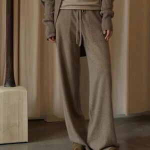 Timee 100% cashmere wide-leg pants